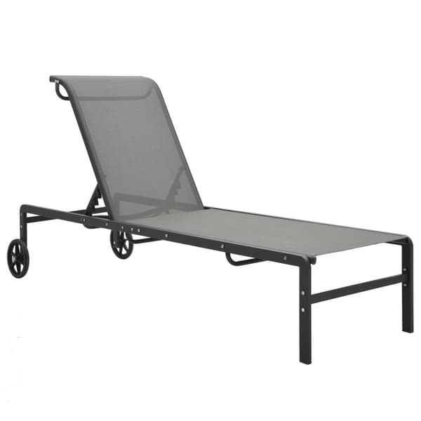 vidaXL liggestole 2 stk. med bord textilene og stål