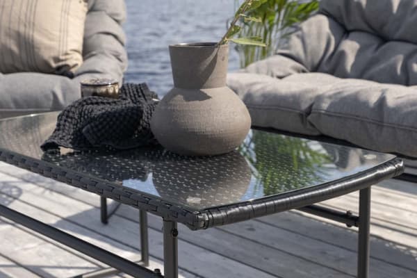 Tina lounge set 4 delar svart.