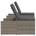 Miniatyrbillede 7 af 11: vidaXL liggestole 2 stk. med bord polyrattan grå