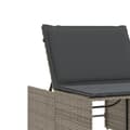 Miniatyrbillede 10 af 11: vidaXL liggestole 2 stk. med bord polyrattan grå