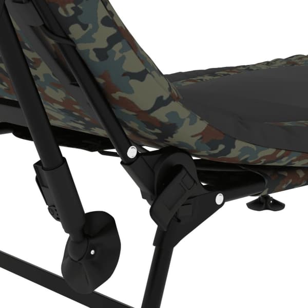 vidaXL fiskestol med justerbare fødder foldbar camouflage