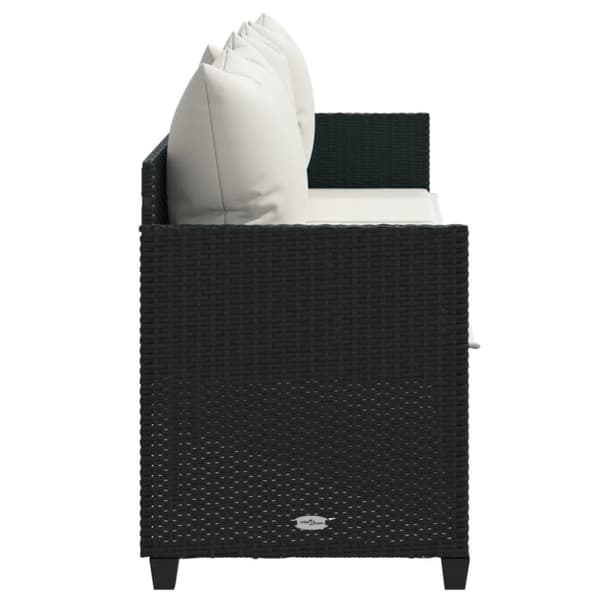 vidaXL loungesofa med hynder polyrattan sort