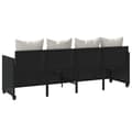 Miniatyrbillede 6 af 10: vidaXL loungesofa med hynder polyrattan sort