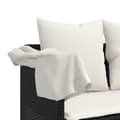 Miniatyrbillede 7 af 10: vidaXL loungesofa med hynder polyrattan sort