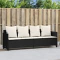 Miniatyrbillede 10 af 10: vidaXL loungesofa med hynder polyrattan sort