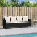 Miniatyrbillede 2 af 10: vidaXL loungesofa med hynder polyrattan sort