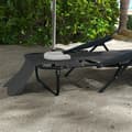 Miniatyrbild 5 av 6: Rootz Garden Lounger - Solstol - Relax Lounger - Hopfällbar - Väderbeständig - Metallram - Vattentät - Mesh Tyg-polyester - Mörkgrå - 194cm x 72cm x 8