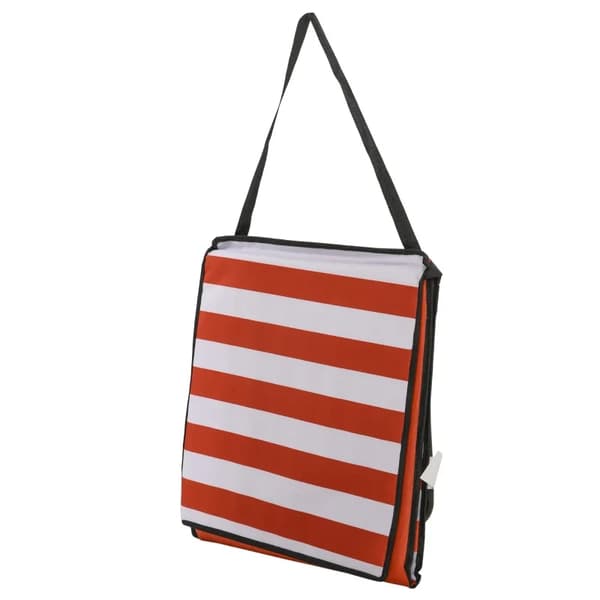 Rootz Beach Lounger - Sammenklappelig Justerbar - Ryglæn - Sidelomme - Blød polstring - Stålramme - Polyester - Rød - 142L x 51W x 40H cm