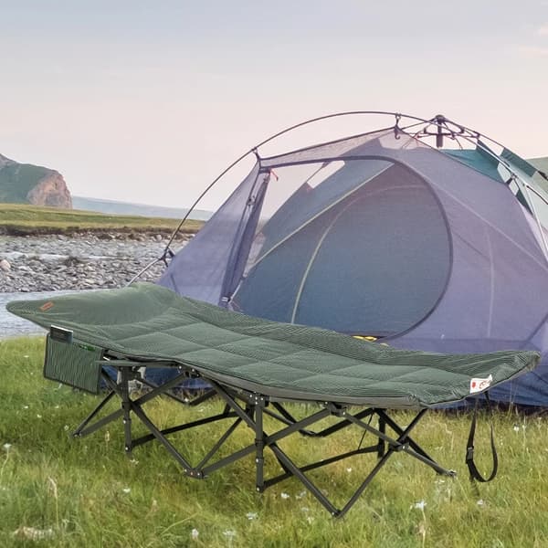 Rootz Folding Solstol - Mugghållare - Sidoficka för ryggstöd - Upp till 120 kg - Mjuk stoppning - Oxford - PP-skum - Grå - 68L x 186W x 48H cm
