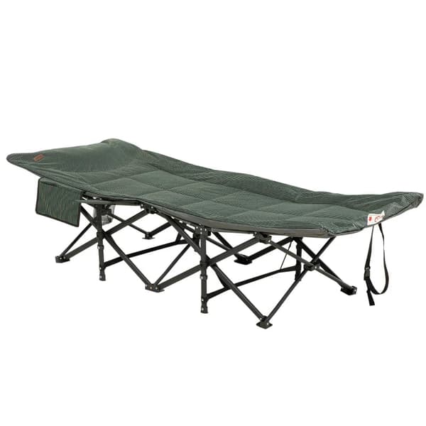 Rootz Folding Solstol - Mugghållare - Sidoficka för ryggstöd - Upp till 120 kg - Mjuk stoppning - Oxford - PP-skum - Grå - 68L x 186W x 48H cm