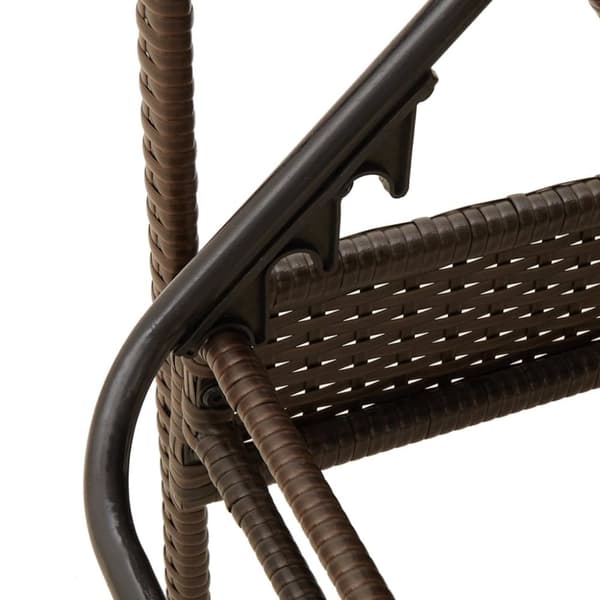 vidaXL liggestol med hynde 63x200x81 cm polyrattan brun