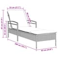 Miniatyrbillede 8 af 9: vidaXL liggestol med hynde 63x200x81 cm polyrattan brun