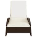 Miniatyrbillede 4 af 9: vidaXL liggestol med hynde 60x205x73 cm polyrattan brun