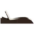 Miniatyrbillede 5 af 9: vidaXL liggestol med hynde 60x205x73 cm polyrattan brun