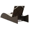 Miniatyrbillede 6 af 9: vidaXL liggestol med hynde 60x205x73 cm polyrattan brun