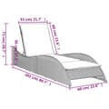 Miniatyrbillede 9 af 9: vidaXL liggestol med hynde 60x205x73 cm polyrattan brun