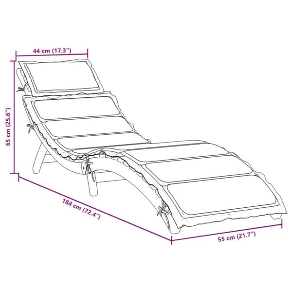 vidaXL Solsängar med dynor 2 st beige massivt akaciaträ