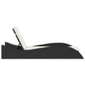 Miniatyrbillede 4 af 9: vidaXL liggestol med hynde 60x205x73 cm polyrattan sort