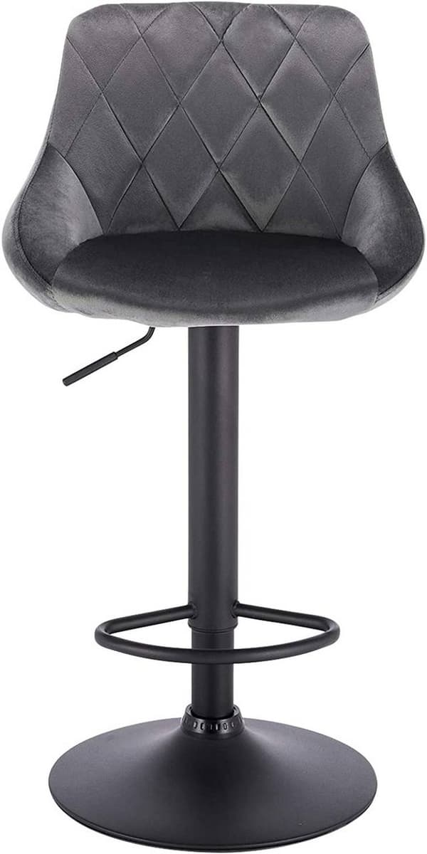 Rootz Velvet Barstole - Justerbare bordstole - Drejelige barstole - Komfortable siddepladser - Sikker og holdbar - Stilfuldt design - 35cm x 38cm x 84