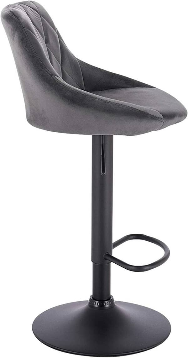 Rootz Velvet Barstole - Justerbare bordstole - Drejelige barstole - Komfortable siddepladser - Sikker og holdbar - Stilfuldt design - 35cm x 38cm x 84