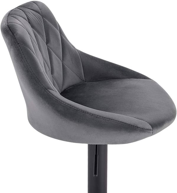 Rootz Velvet Barstole - Justerbare bordstole - Drejelige barstole - Komfortable siddepladser - Sikker og holdbar - Stilfuldt design - 35cm x 38cm x 84