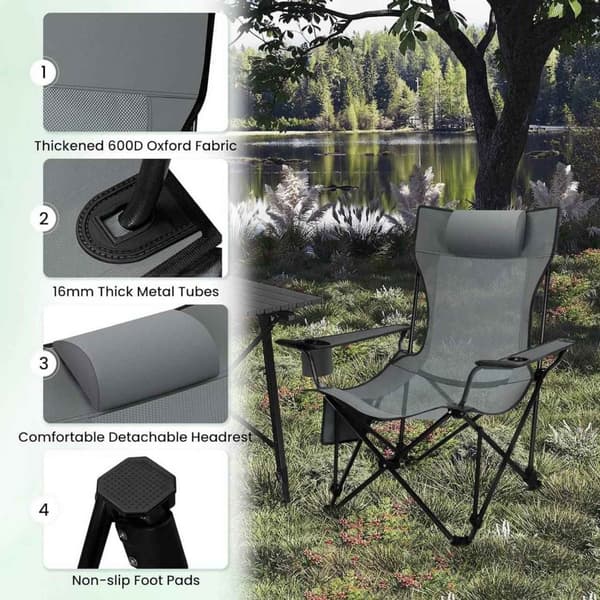 Rootz Ultimate 4-in-1 Camping lepotuoli - Ulkotuoli - Kannettava solarium - Monipuolinen, kevyt, kestävä - 156 cm x 71 cm x 84 cm (makuuasennossa)