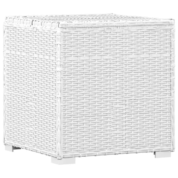 vidaXL loungestole med tebord 3 dele polyrattan hvid -  Solsenge & liggestole