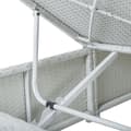 Miniatyrbillede 11 af 11: vidaXL loungestole med tebord 3 dele polyrattan hvid -  Solsenge & liggestole