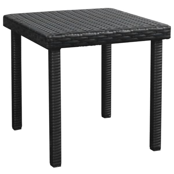 vidaXL Solsängar 2 st med bord konstrotting svart -  Solsängar