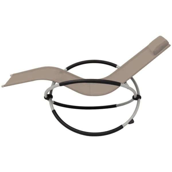 vidaXL Geometrisk solsäng stål taupe -  Solsängar