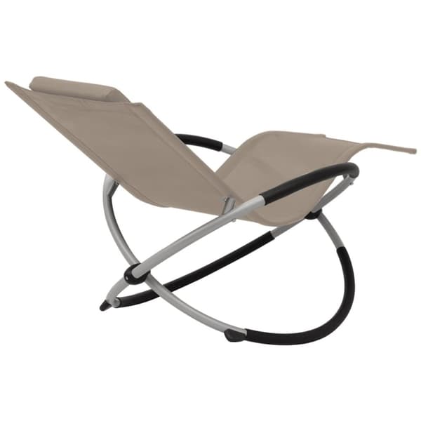 vidaXL Geometrisk solsäng stål taupe -  Solsängar