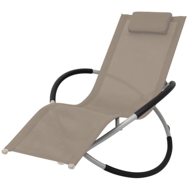 vidaXL Geometrisk solsäng stål taupe -  Solsängar