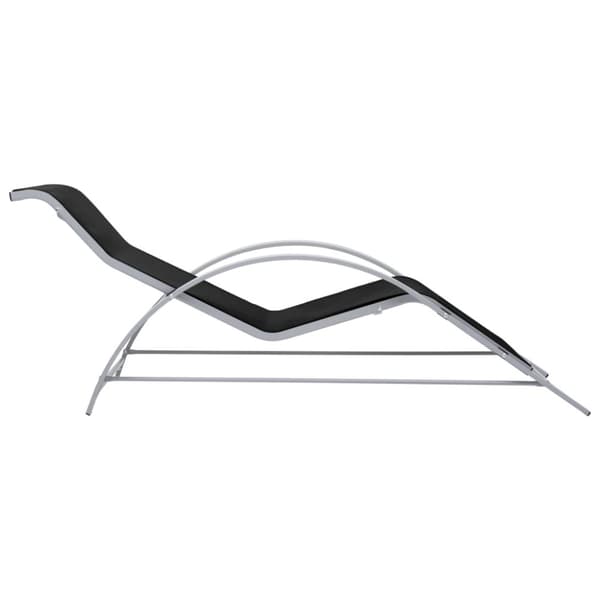 vidaXL Solsängar 2 st med bord aluminium svart -  Solsängar