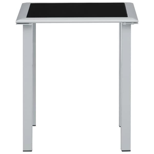 vidaXL Solsängar 2 st med bord aluminium svart -  Solsängar