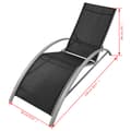 Miniatyrbillede 9 af 10: vidaXL liggestole med parasol aluminium sort -  Solsenge & liggestole