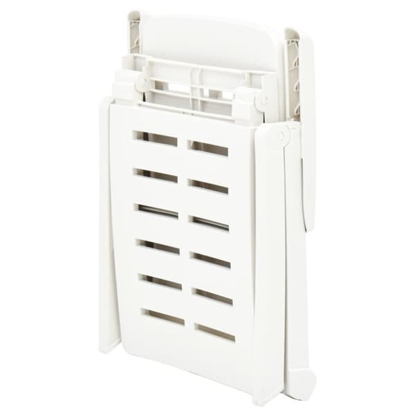 vidaXL foldbar liggestol plastik hvid -  Solsenge & liggestole