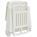Miniatyrbillede 8 af 10: vidaXL foldbar liggestol med hjul PP hvid -  Solsenge & liggestole