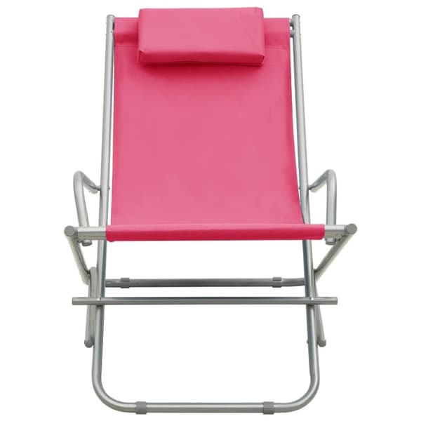vidaXL havestole 2 stk. stål pink -  Solsenge & liggestole