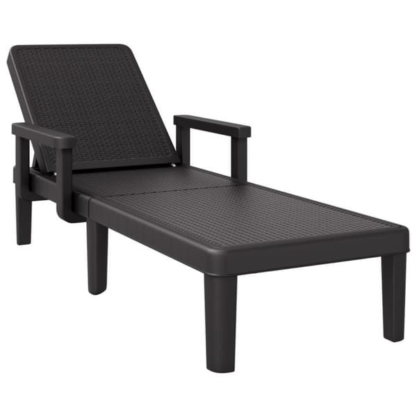 vidaXL Aurinkotuoli musta 159x68x83,5 cm polypropeeni - Aurinkotuolit