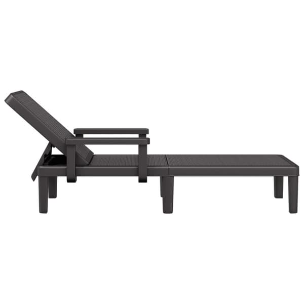 vidaXL Aurinkotuoli musta 159x68x83,5 cm polypropeeni - Aurinkotuolit