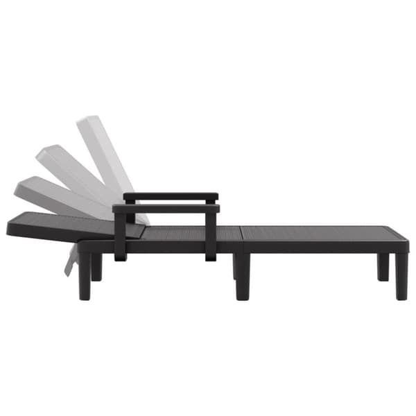 vidaXL Aurinkotuoli musta 159x68x83,5 cm polypropeeni - Aurinkotuolit