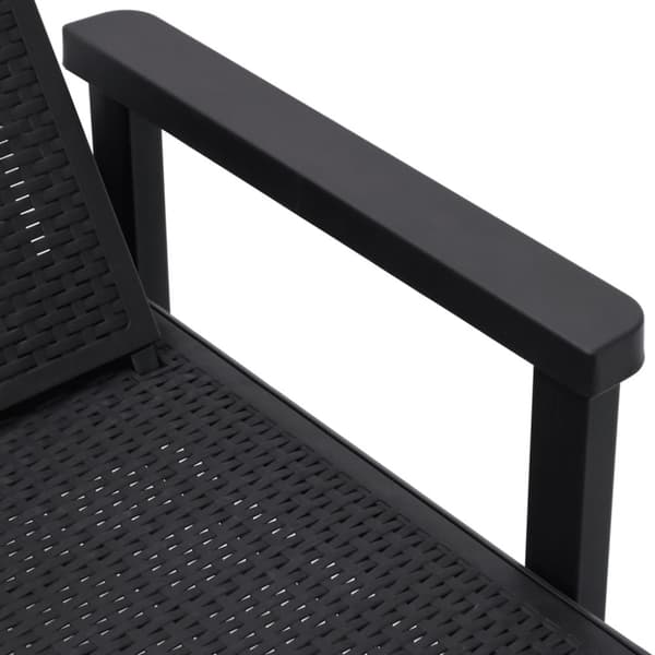 vidaXL Aurinkotuoli musta 159x68x83,5 cm polypropeeni - Aurinkotuolit