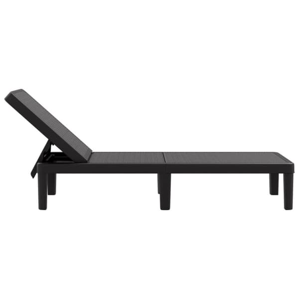 vidaXL Solsäng svart 159x57x83,5 cm polypropylen -  Solsängar