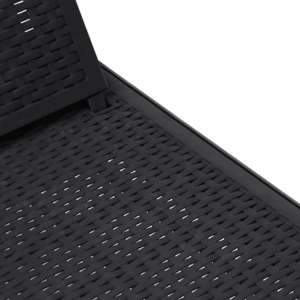 vidaXL Solsäng svart 159x57x83,5 cm polypropylen -  Solsängar