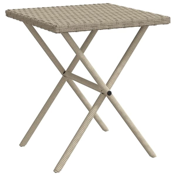 vidaXL liggestole 2 stk. med bord polyrattan lysegrå