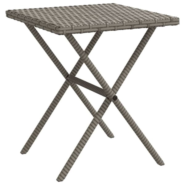 vidaXL liggestole 2 stk. med bord polyrattan grå