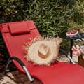 Miniatyrbillede 6 af 7: Rootz Havelounger - Solseng - Liggestol - Åndbart syntetisk fiberstof - Komfortpude inkluderet - Ideel til have og terrasse - 55cm x 67cm x 165cm