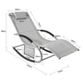 Miniatyrbild 5 av 9: Rootz Elegant Solstol - Rocking Garden Lounger - Solstol med sidoväska - Andas syntetiska fibrer - Avtagbar kudde - Mjuka EVA-armstöd - 150 kg Lastkap