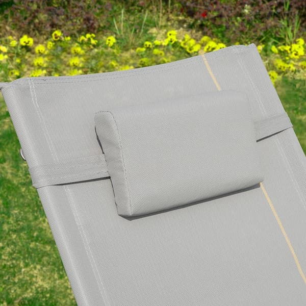 Rootz Elegant Solstol - Rocking Garden Lounger - Solstol med sidoväska - Andas syntetiska fibrer - Avtagbar kudde - Mjuka EVA-armstöd - 150 kg Lastkap