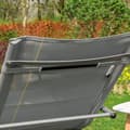 Miniatyrbild 9 av 9: Rootz Elegant Solstol - Rocking Garden Lounger - Solstol med sidoväska - Andas syntetiska fibrer - Avtagbar kudde - Mjuka EVA-armstöd - 150 kg Lastkap